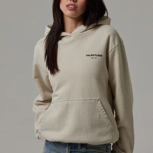 Talentless Cream Pullover Hoodie and Sweatpants for Women